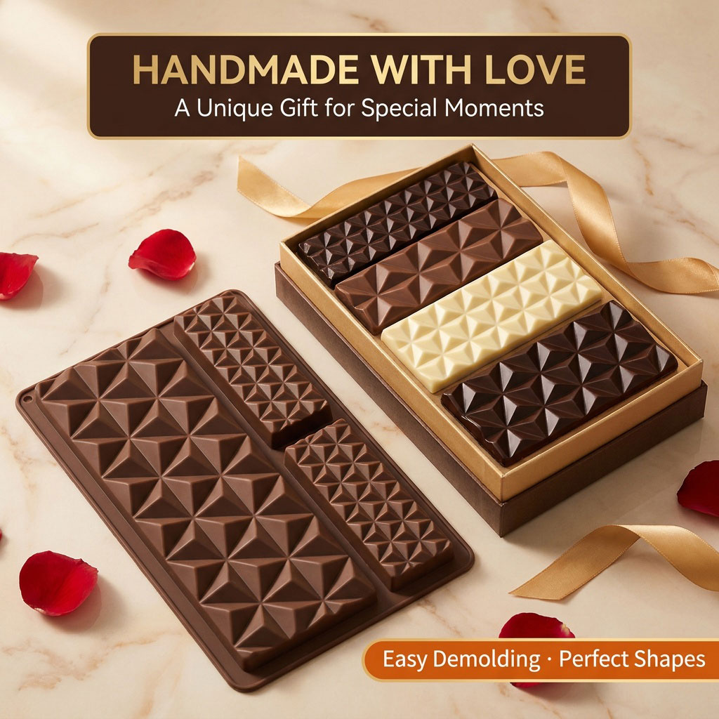 Kitchen Baking Tray - Силиконовая форма для шоколадных плиток 2-в-1,