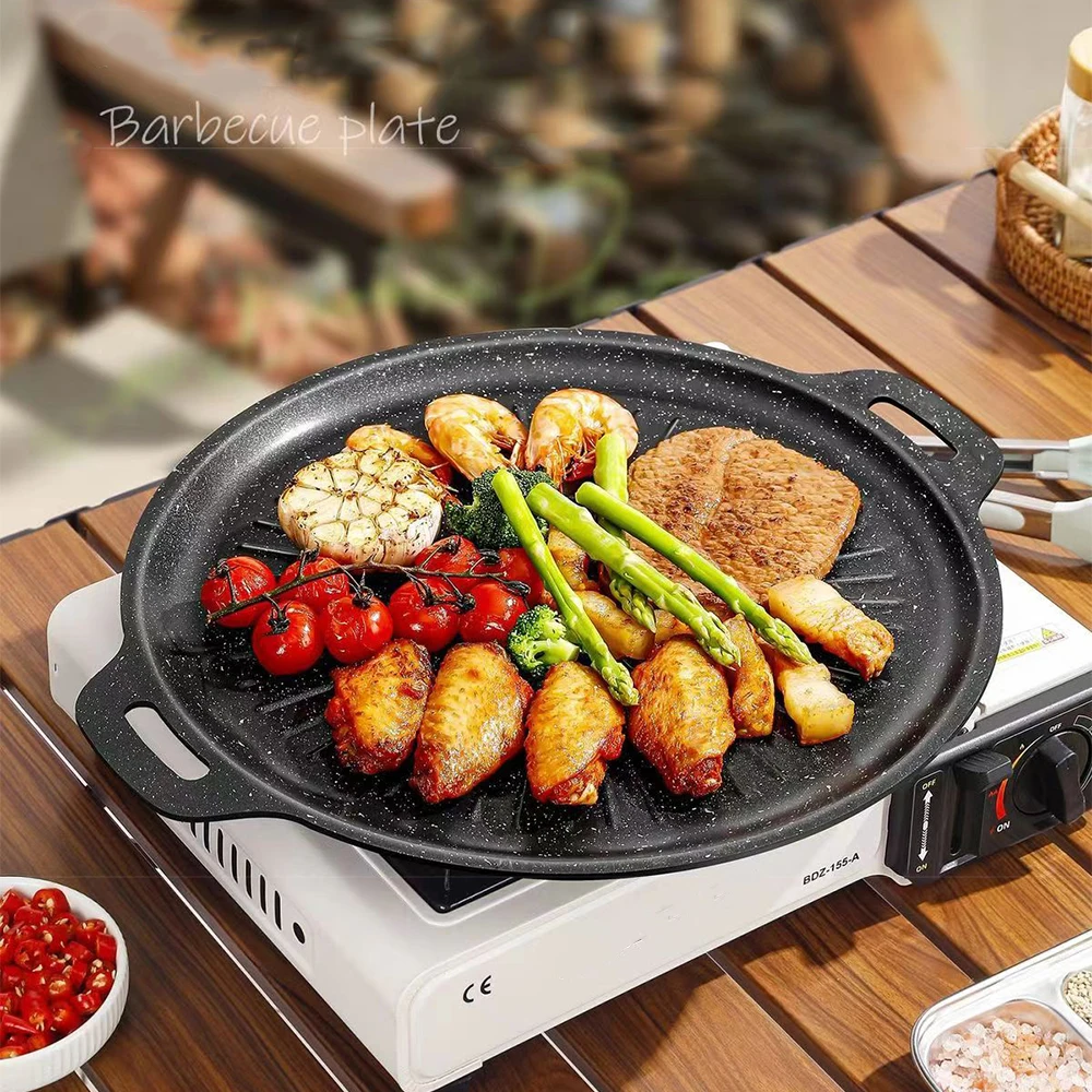Kitchen Baking Tray - Сковорода-гриль для барбекю 34 см, антипригарная,