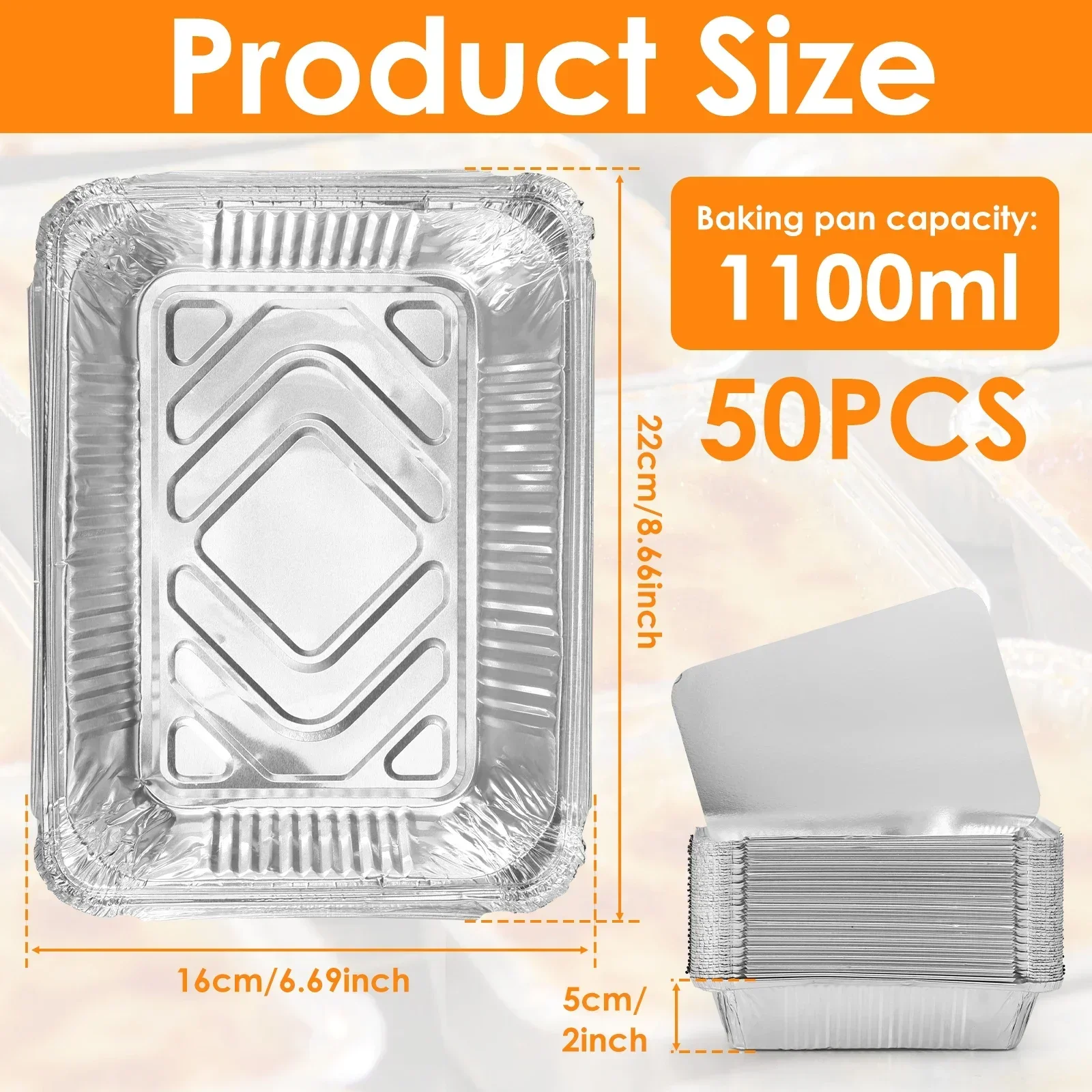 Kitchen Baking Pan Set - 50/100 шт. противни из алюминиевой фольги