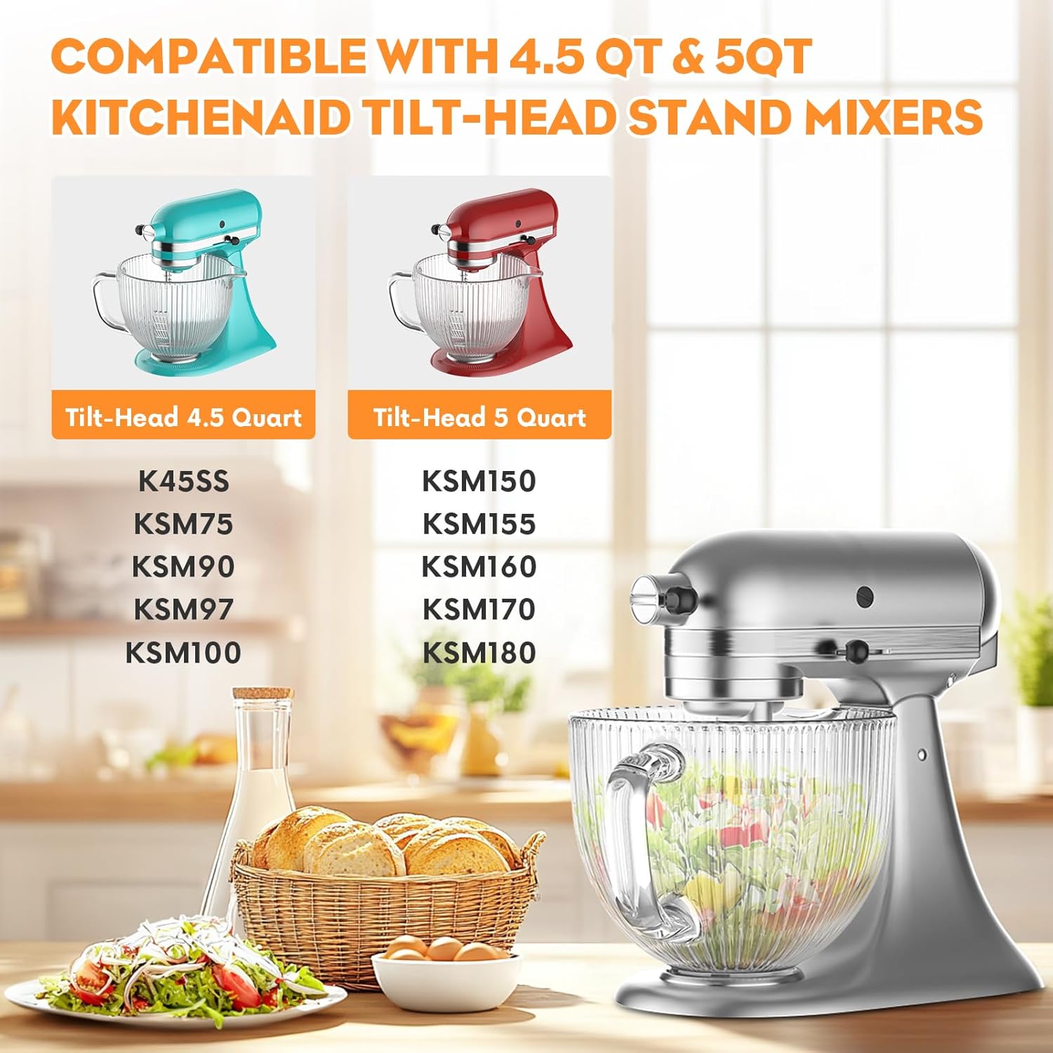 Стеклянная чаша GVODE для микс – обзор и цена Stand Mixer Bowl