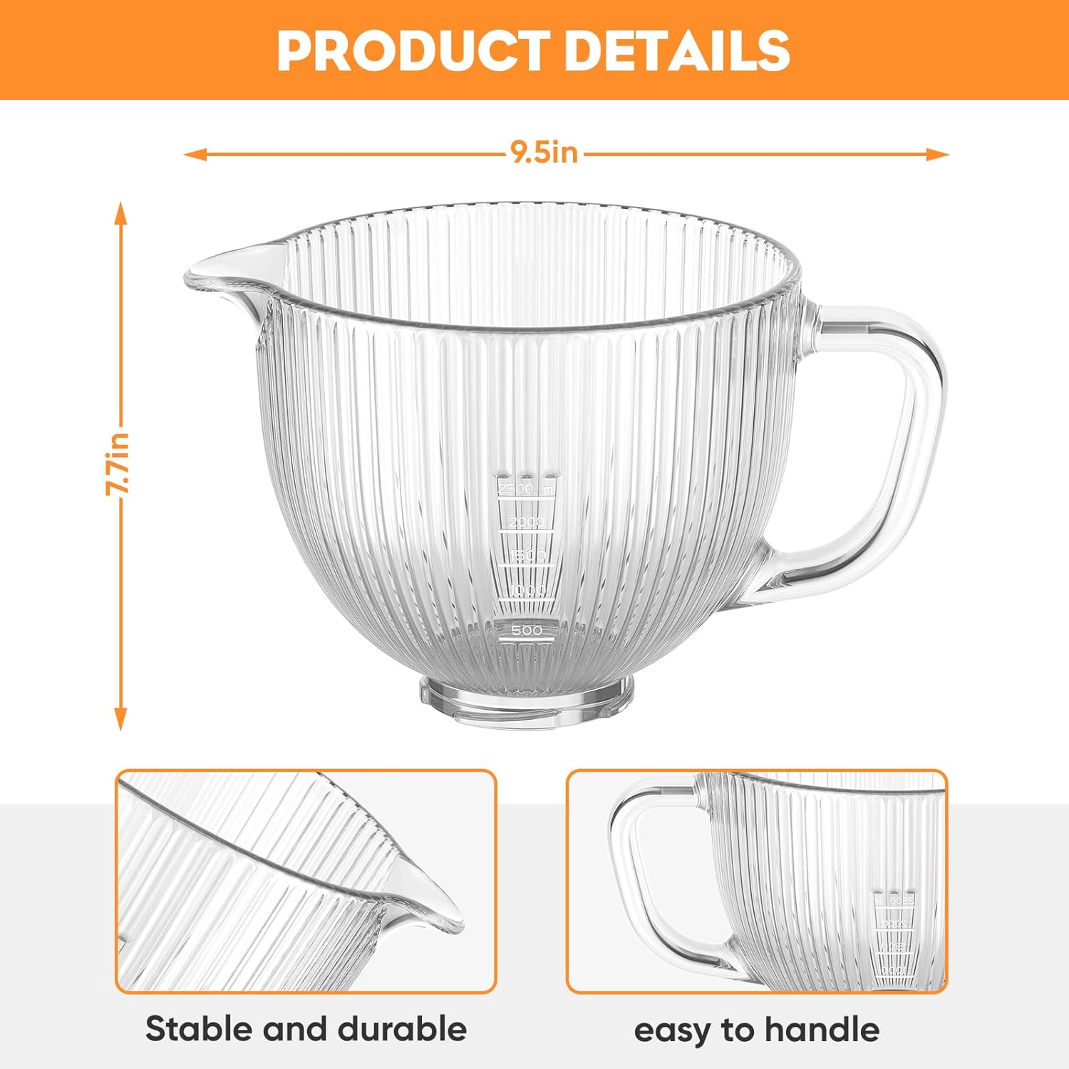 Стеклянная чаша GVODE для микс – обзор и цена Stand Mixer Bowl