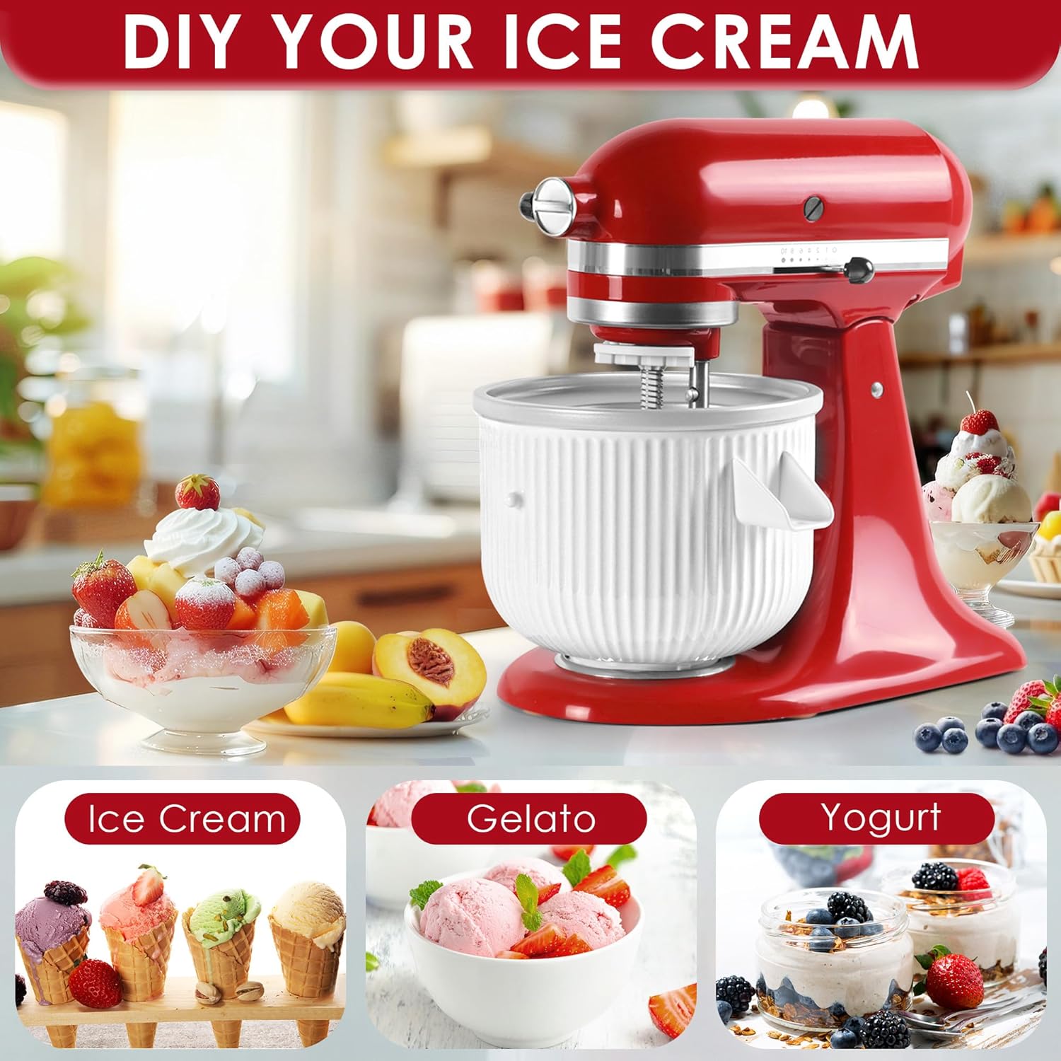 Насадка для мороженого для мик – обзор и цена Stand Mixer Bowl